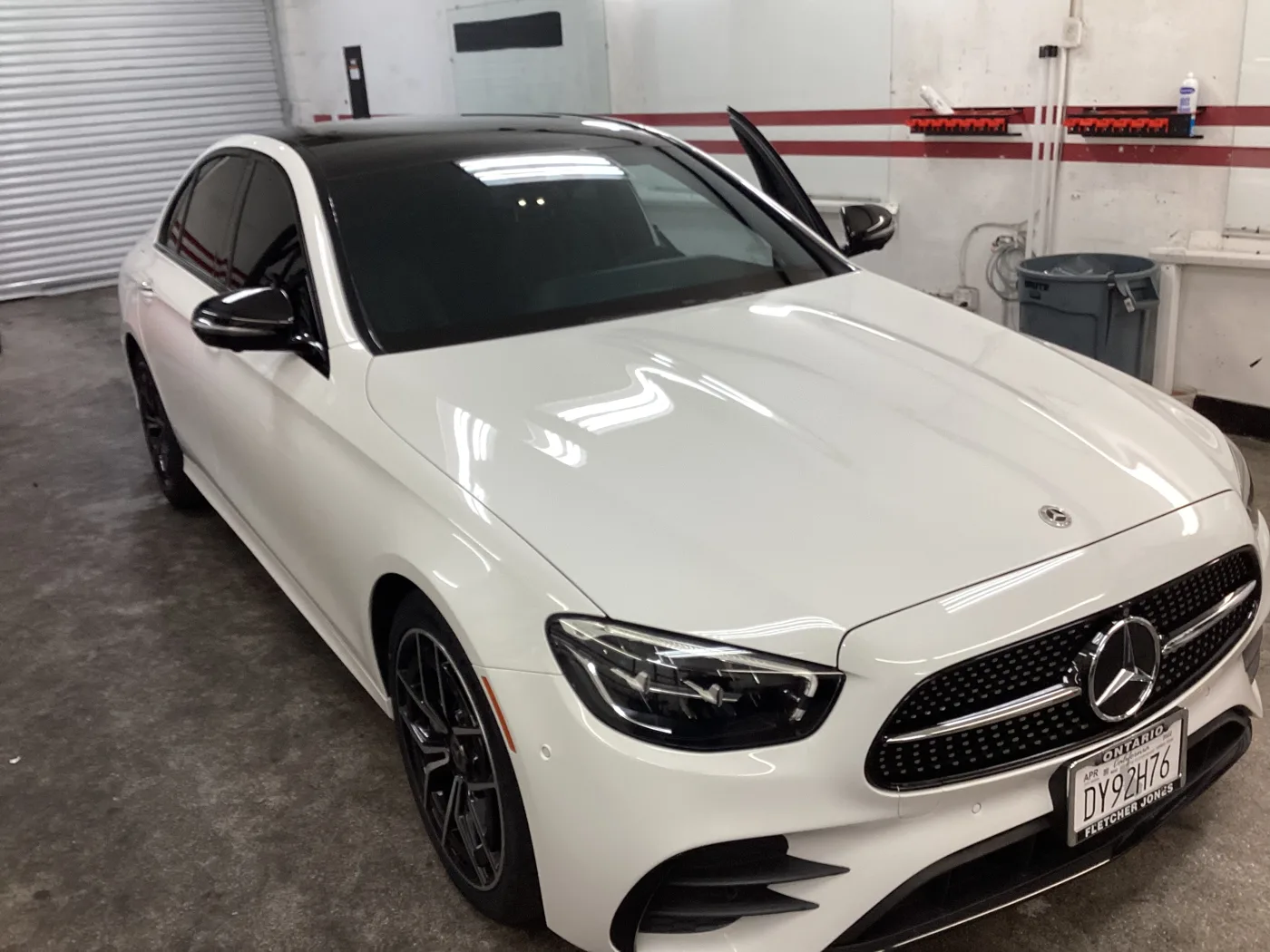 White Mercedes-Benz coupe from Superior’s window tint photo collection in Ontario
