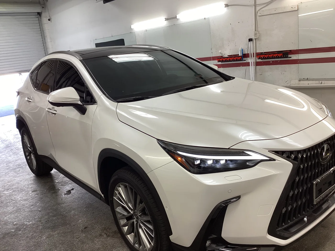 White Lexus SUV from Superior’s window tint photo collection in Ontario